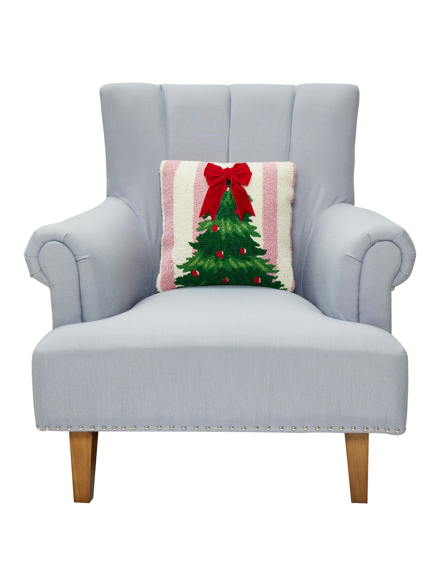 Stripe Tree w/ Real Ribbon Hook Pillow