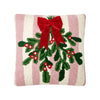 Mistletoe w/ Real Ribbon Hook Pillow