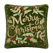 Merry Christmas Velvet EMB Pillow