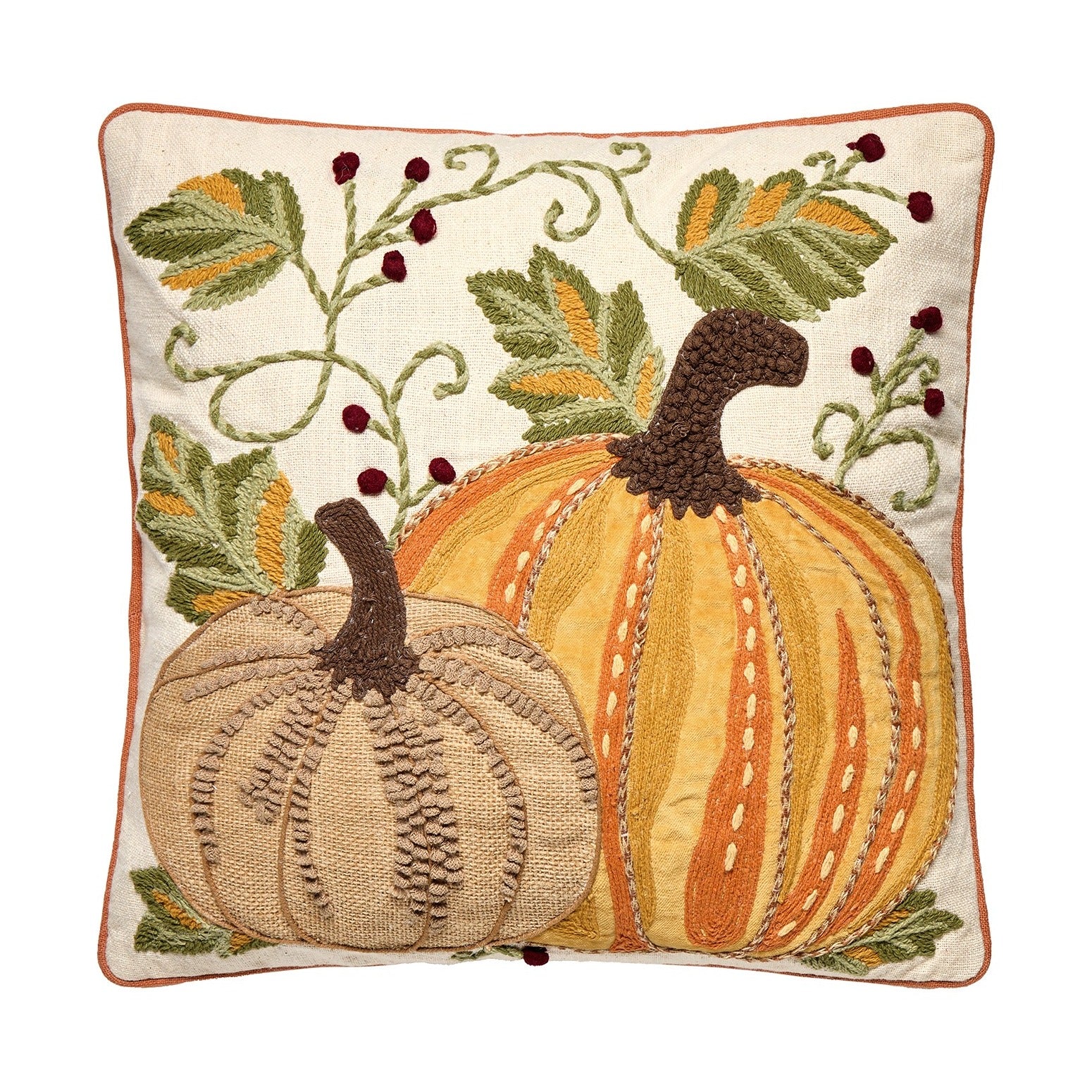 Harvest Pumpkin Duo EMB Pillow