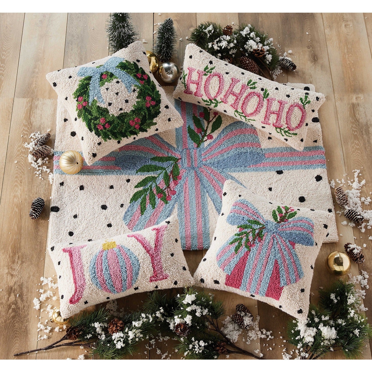 Enchanted Holiday Present Hook Pillow
