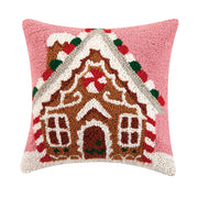 Candycane Gingerbread House Hook Pillow
