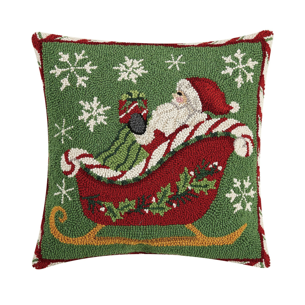 Santa Sleigh Hook Pillow