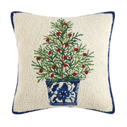 Holiday Chinoiserie Tree Poly Filled Hook Pillow
