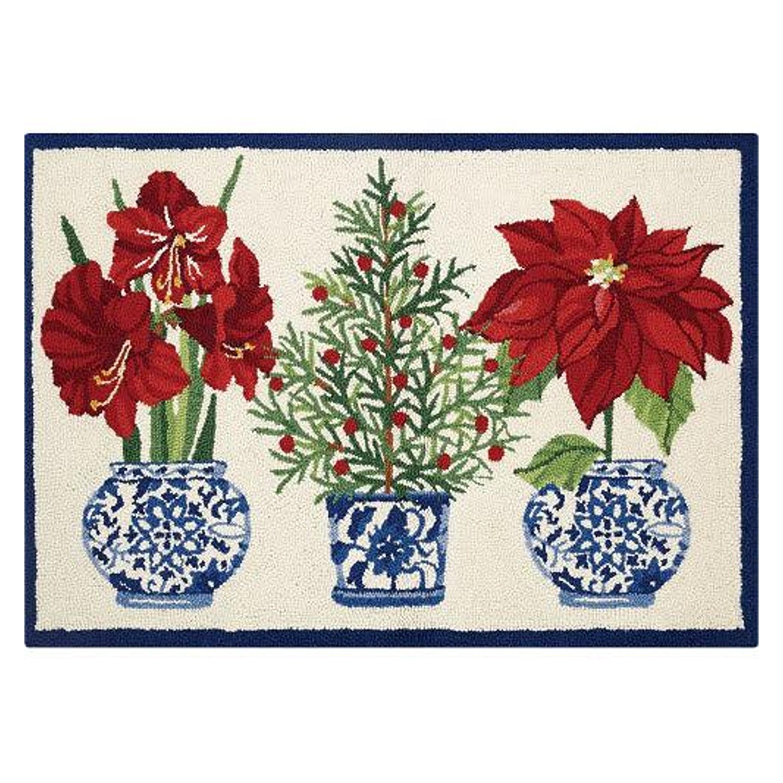 Florals Holiday Chinoiserie Hook Rug