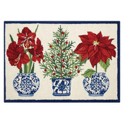 Florals Holiday Chinoiserie Hook Rug