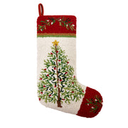 Holiday Pine Tree Hook Stocking