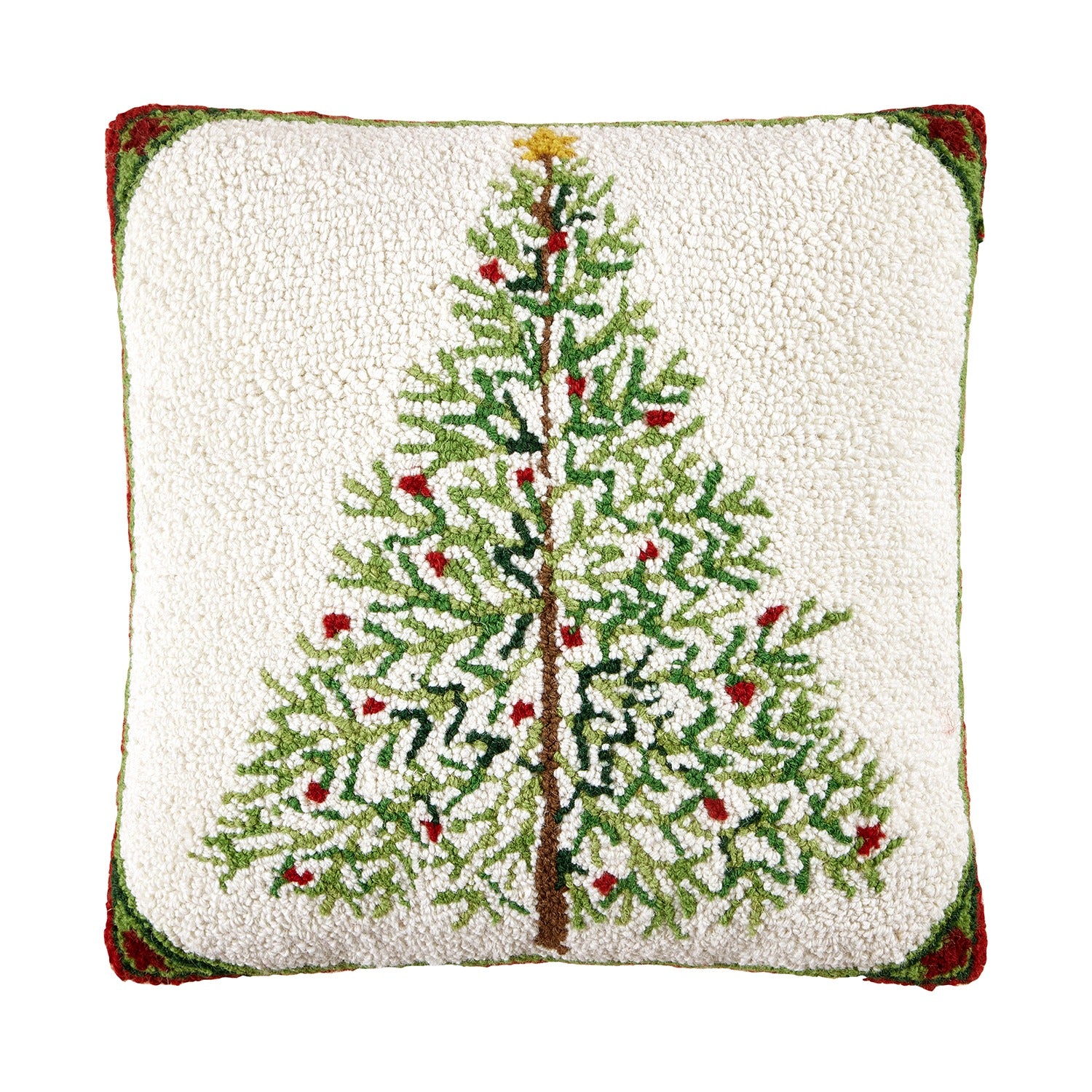 Holiday Pine Tree Hook Pillow