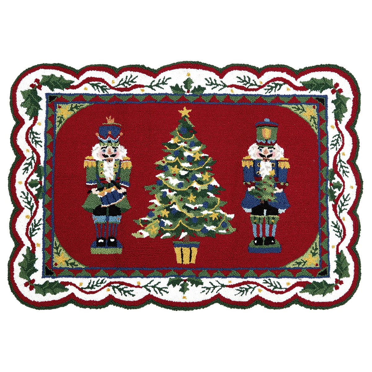 Nutcrackers and Tree Hook Rug
