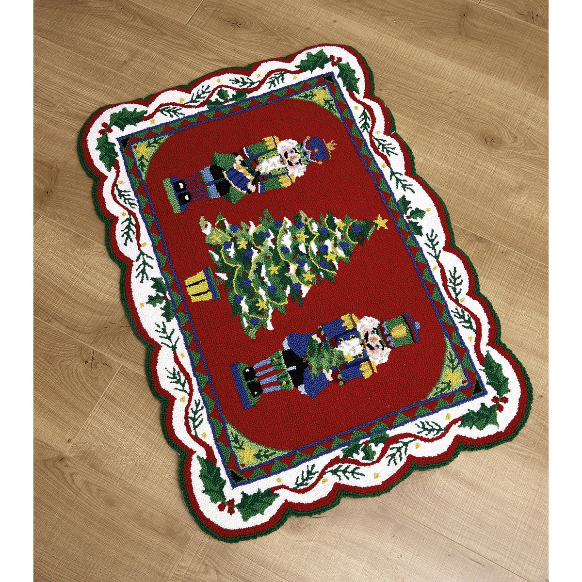 Nutcrackers and Tree Hook Rug