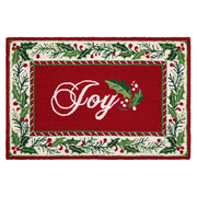 Festive Christmas Joy Hook Rug