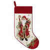 Santa w/ Staff Needlepoint Embroidered Stocking