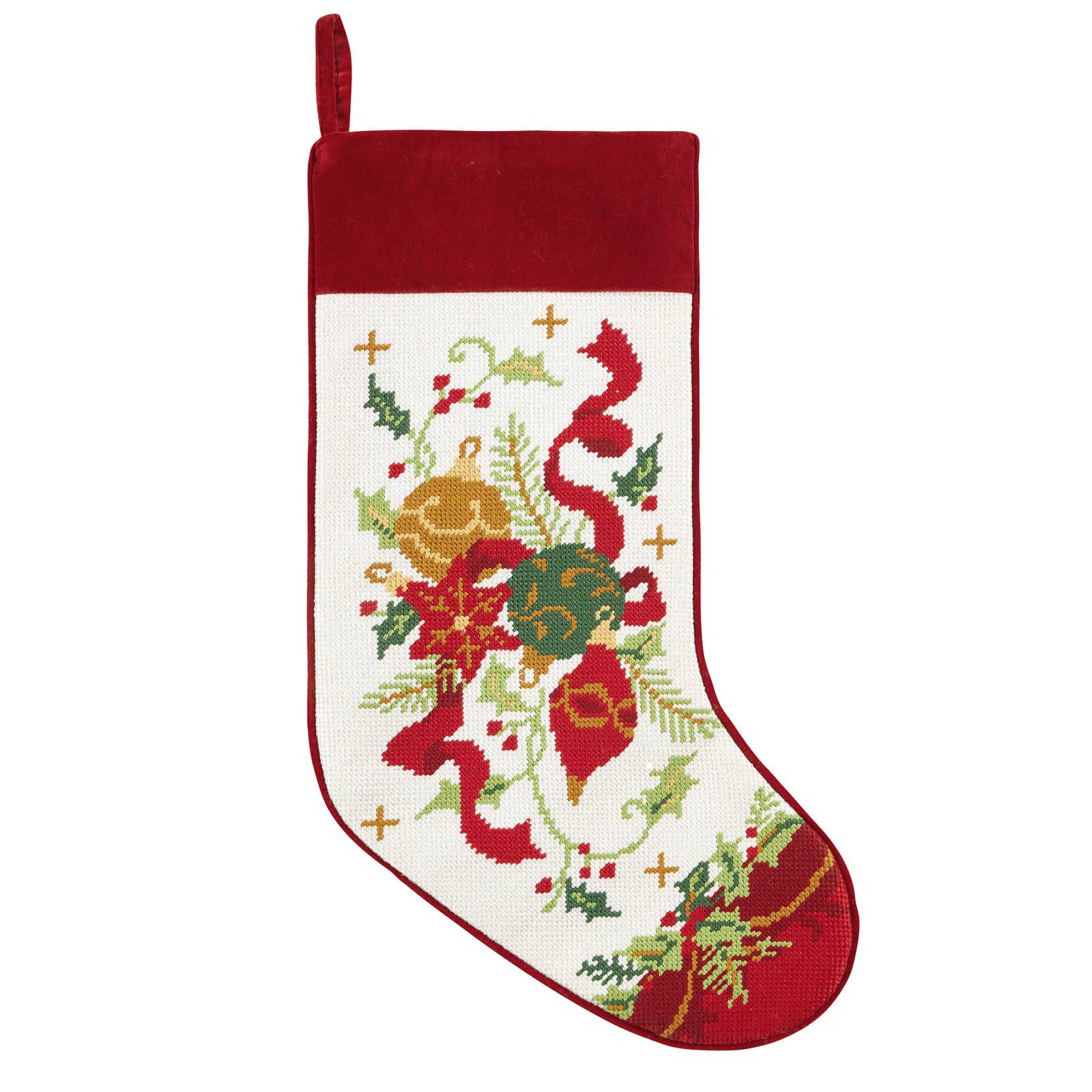 Nostalgic Ornaments Needlepoint Embroidered Stocking