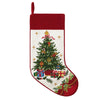 Tree w/ Presents Needlepoint Embroidered Stocking