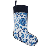 Pagoda Flowers EMB Needlepoint Stocking