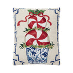 Swirl Candy Holiday Chinoiserie Hook Pillow