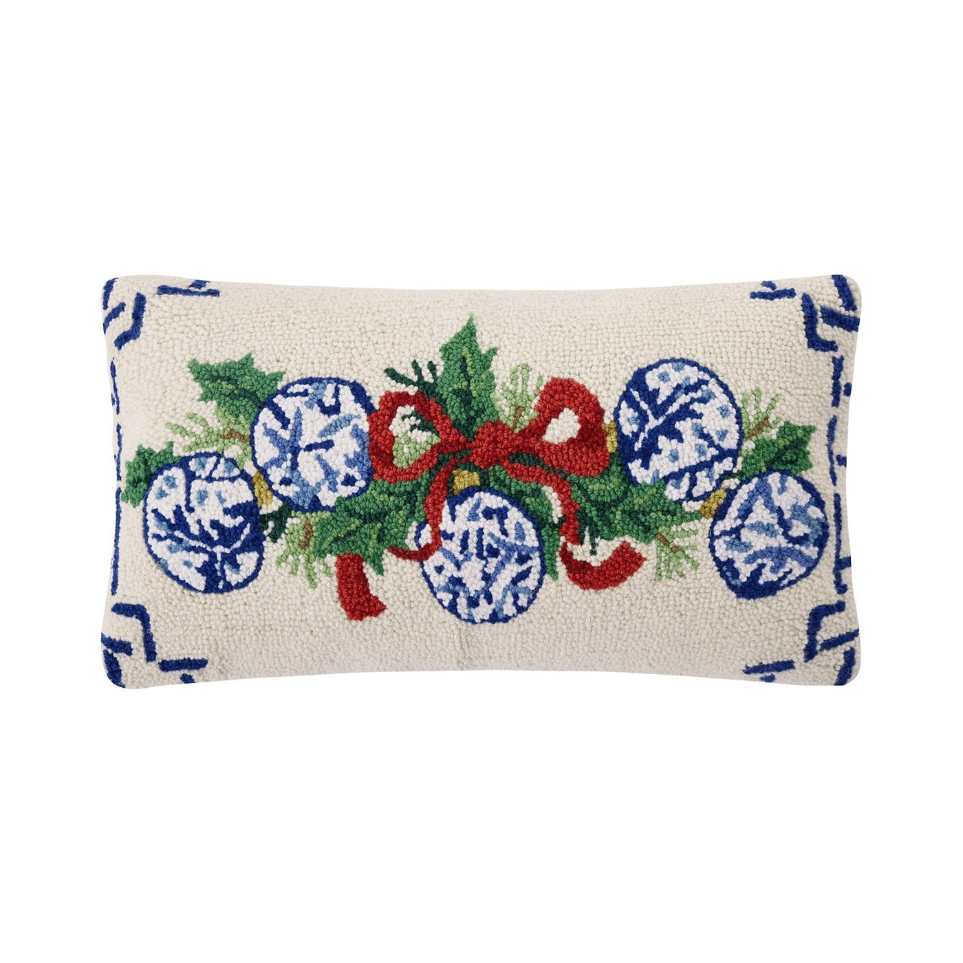 X-mas Balls Holiday Chinoiserie Hook Pillow