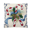 Candy Cane Holiday Chinoiserie Hook Pillow