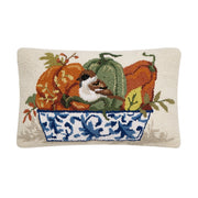 Fall Chinoiserie Pumpkins in Bowl Hook Pillow