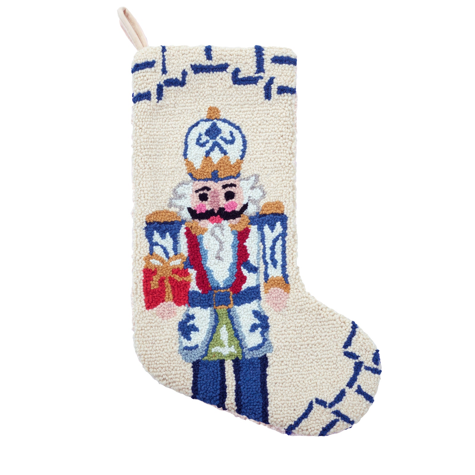Chinoiserie Nutcracker Hooked Holiday Stockings