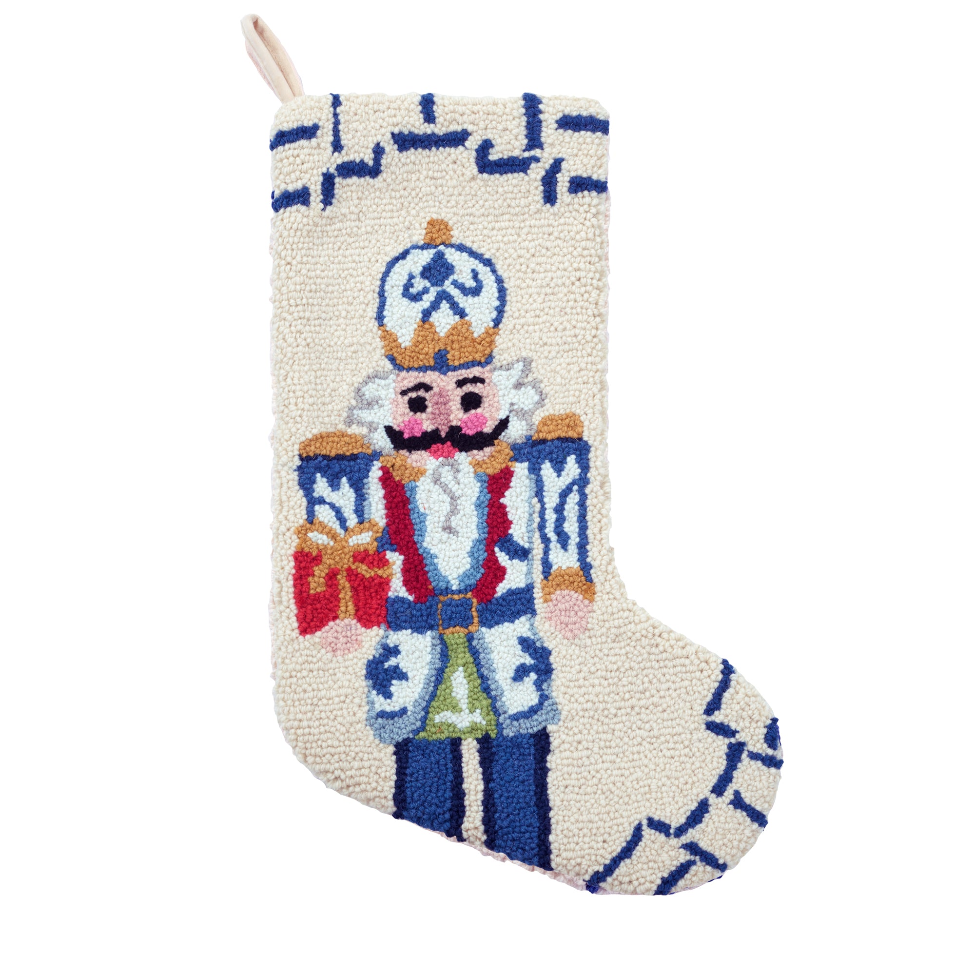Chinoiserie Nutcracker Hooked Holiday Stockings