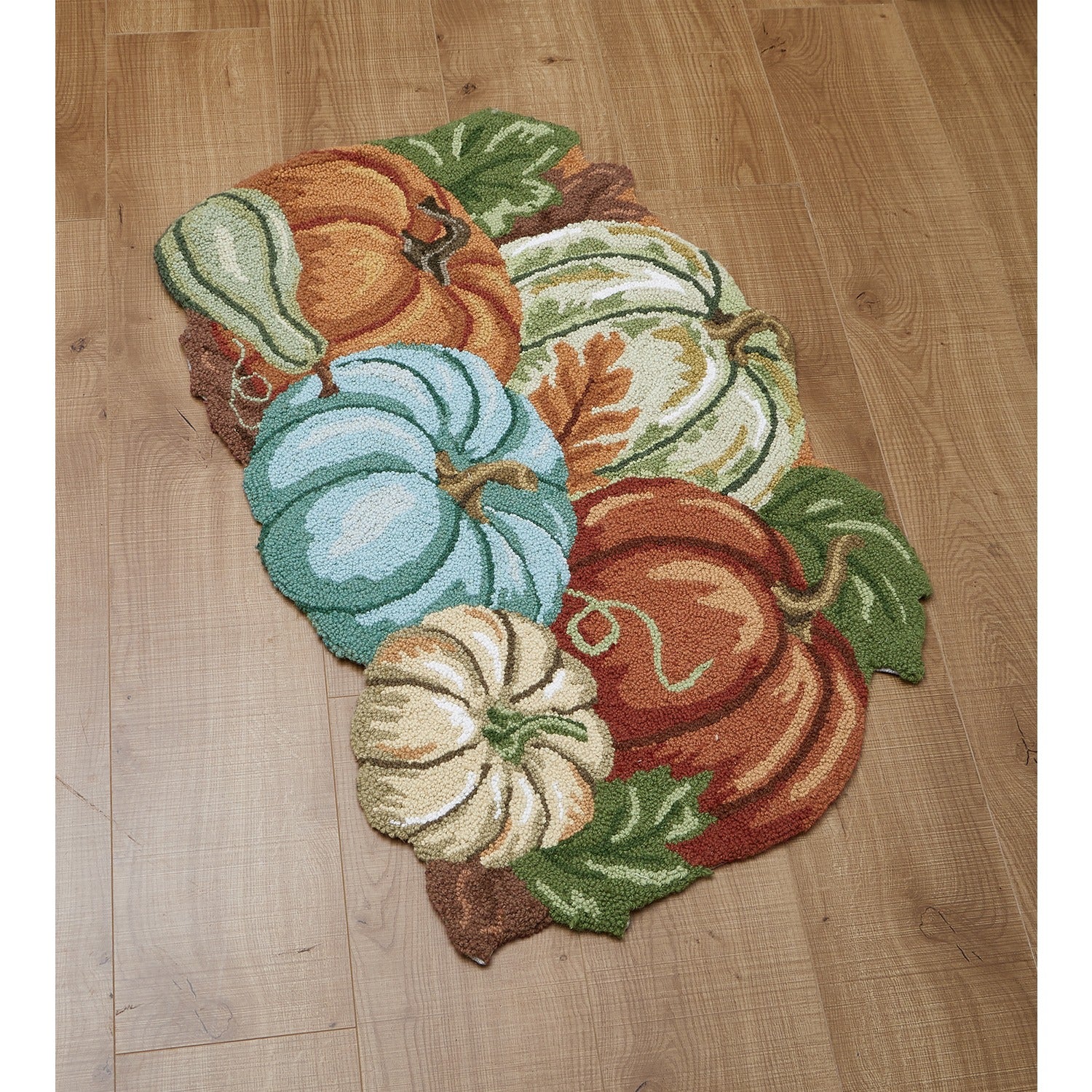 Harvest Pumpkin Field Hook Rug