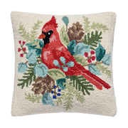 Holiday Cardinal Bird Hook Pillow