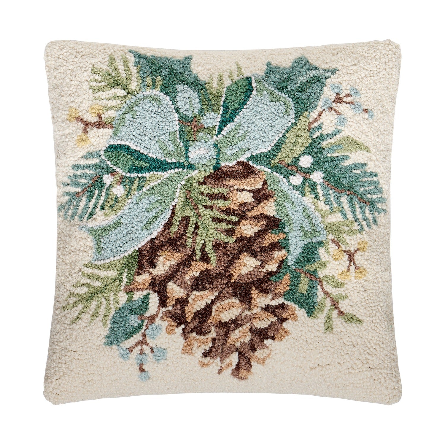 Pinecone Poly Filled Hook Pillow