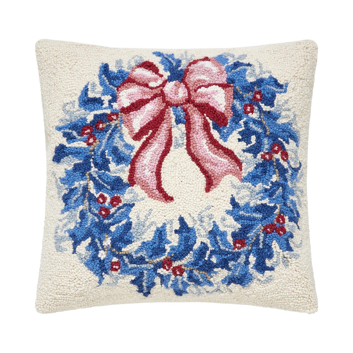 Festive Chinoiserie Wreath Hook Pillow