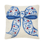 Blue Chinoiserie Bow Hook Pillow