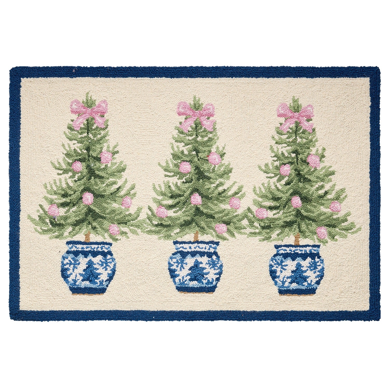 Dreamy Holiday Trees Hook Rug