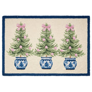 Dreamy Holiday Trees Hook Rug