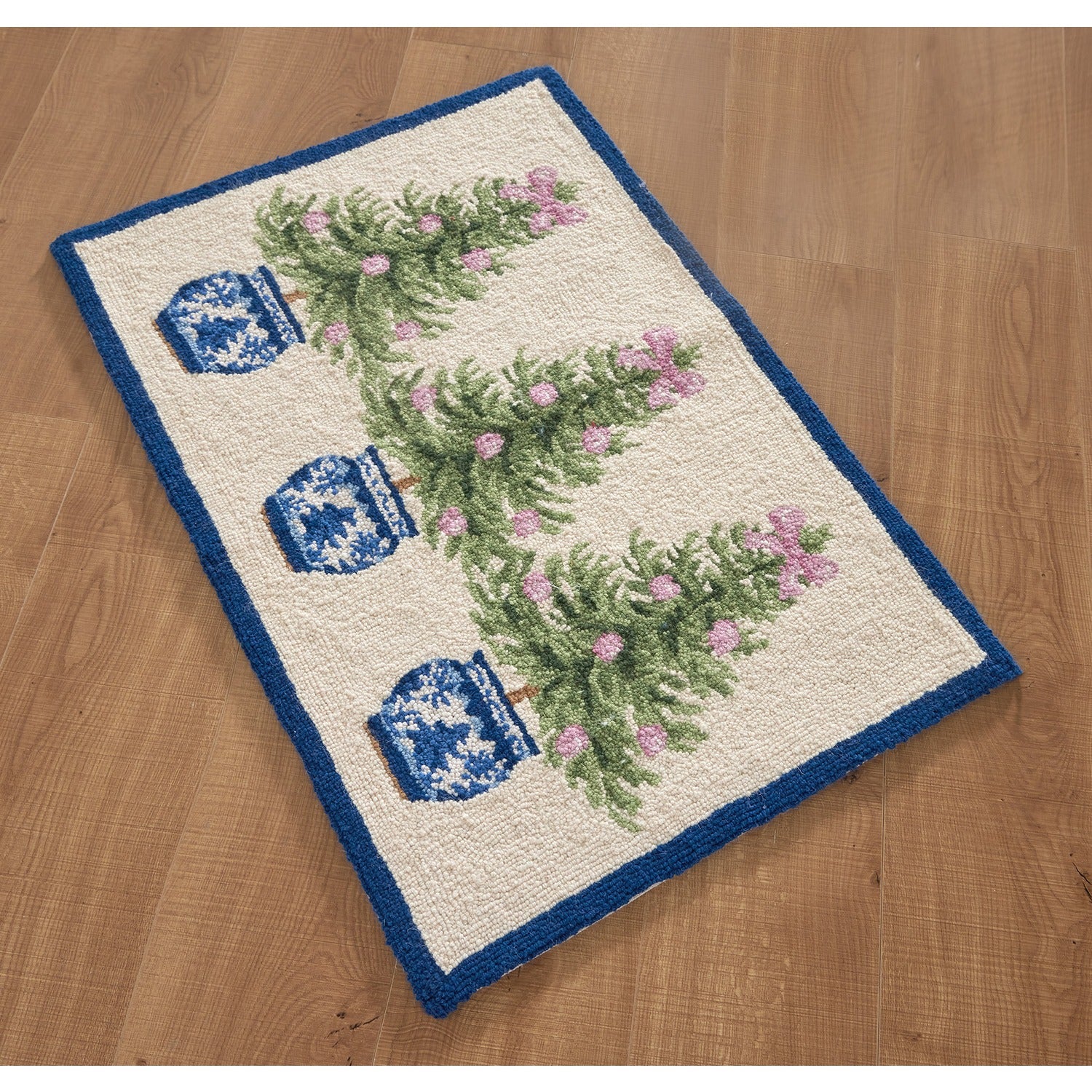Dreamy Holiday Trees Hook Rug