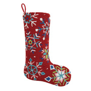 Vibrant Snowflakes Hook Stocking