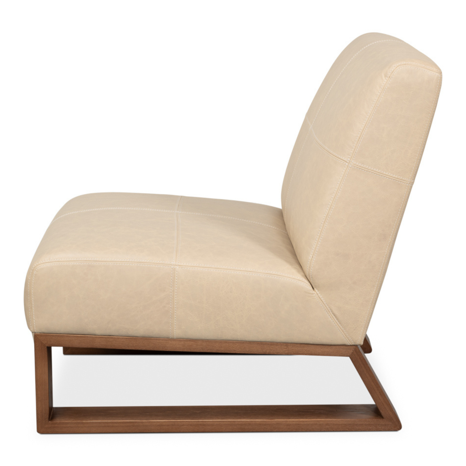 Wylam Leather Chair Cappucino White