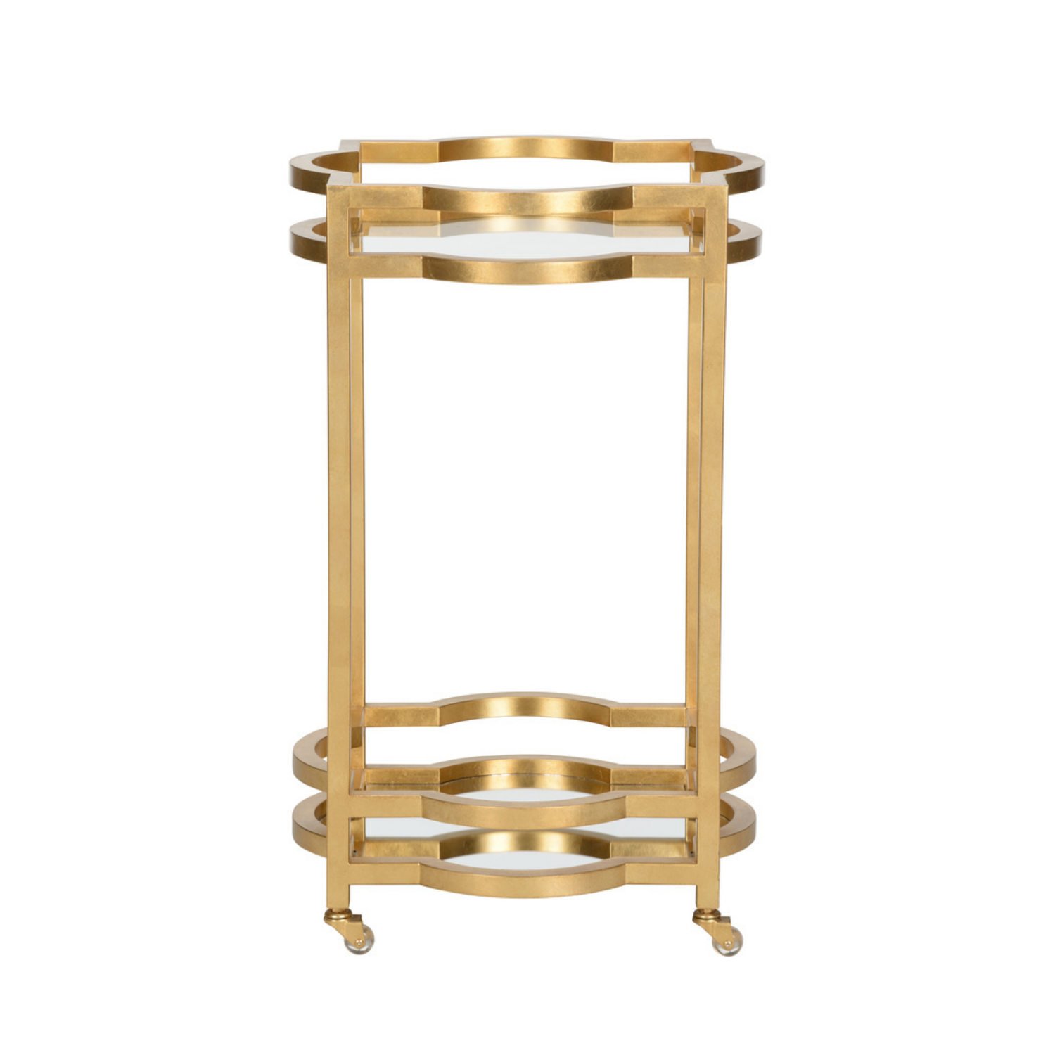 Quatrefoil Bar Cart - Gold