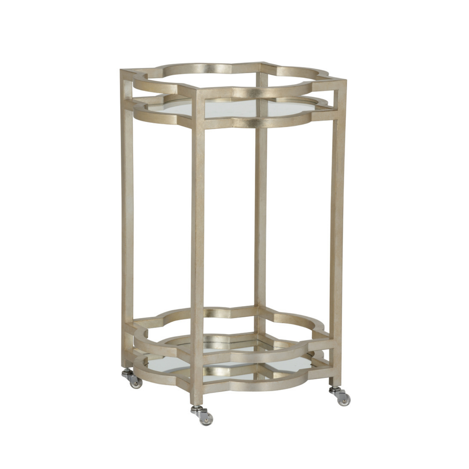 Quatrefoil Bar Cart - Silver