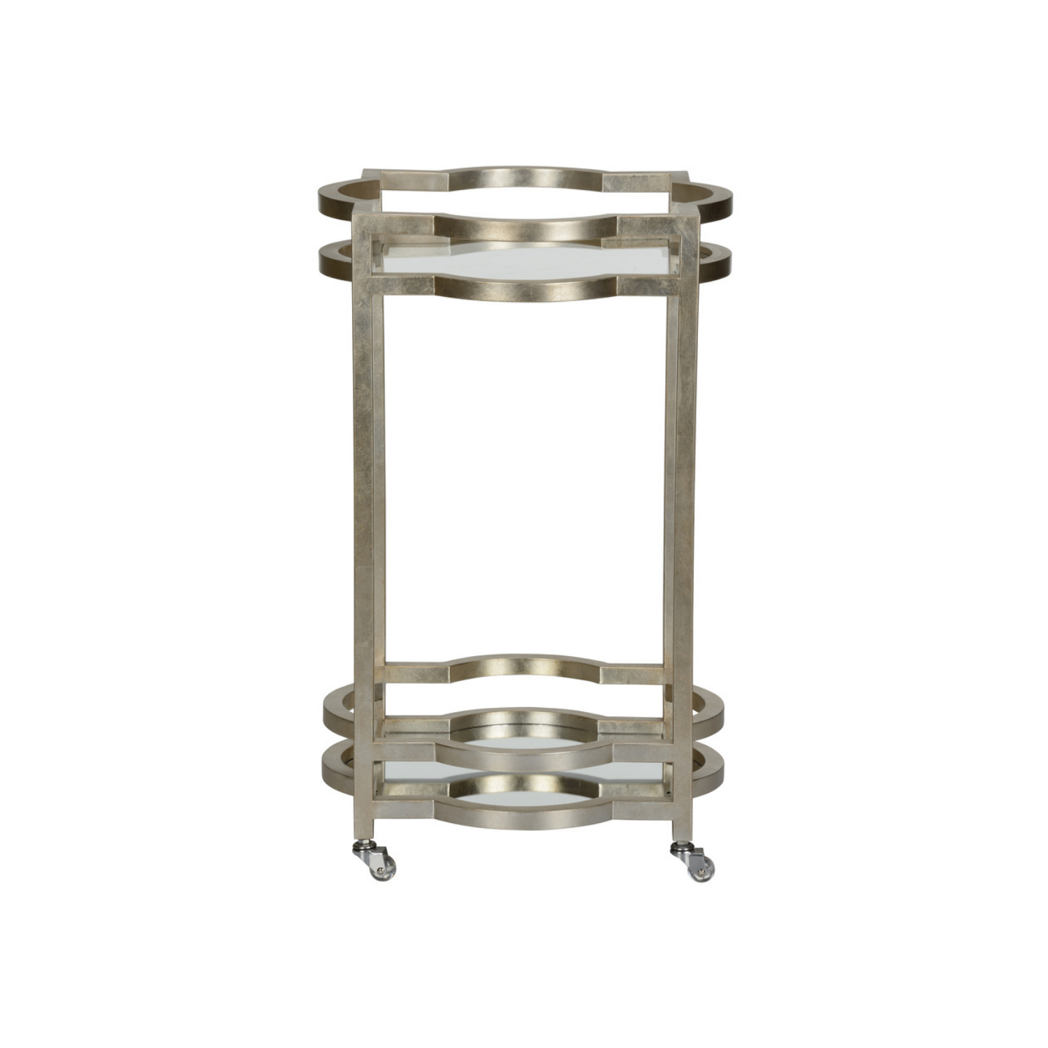 Quatrefoil Bar Cart - Silver