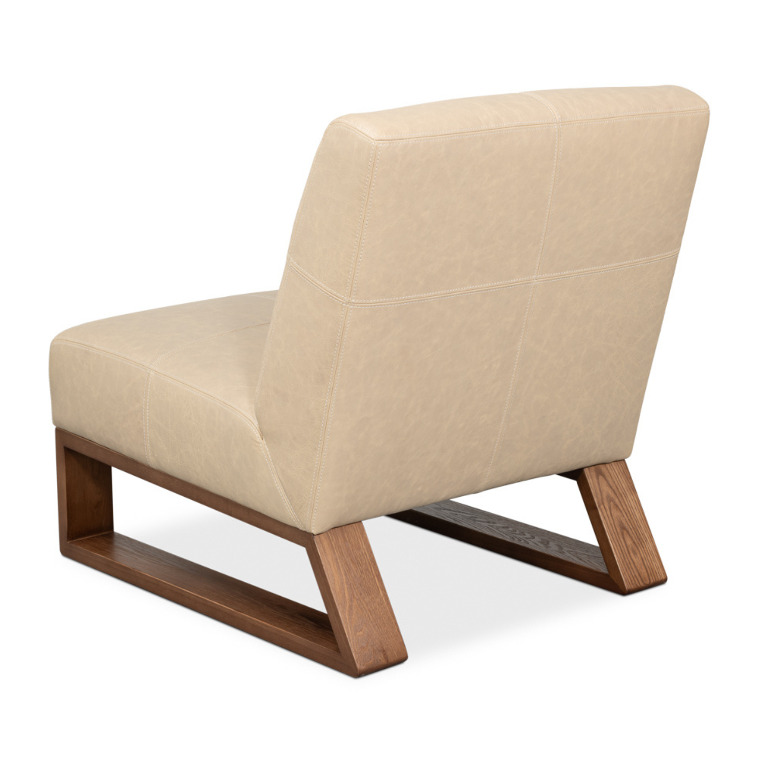 Wylam Leather Chair Cappucino White