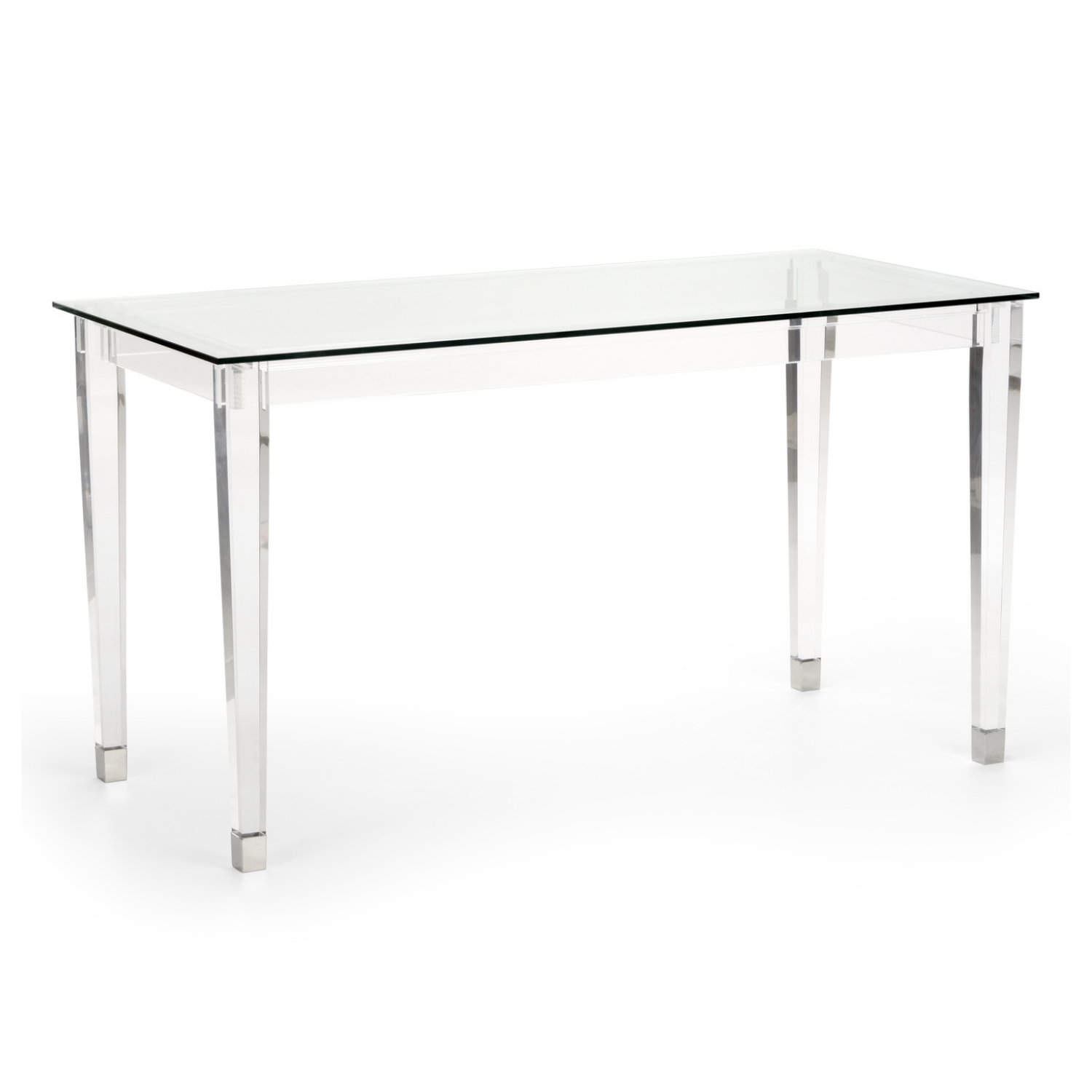 Acrylic Denver Desk - Silver