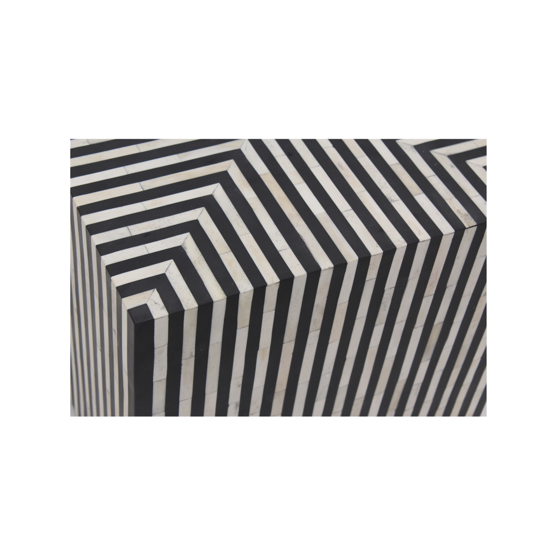 Oswin Side Table Black and White