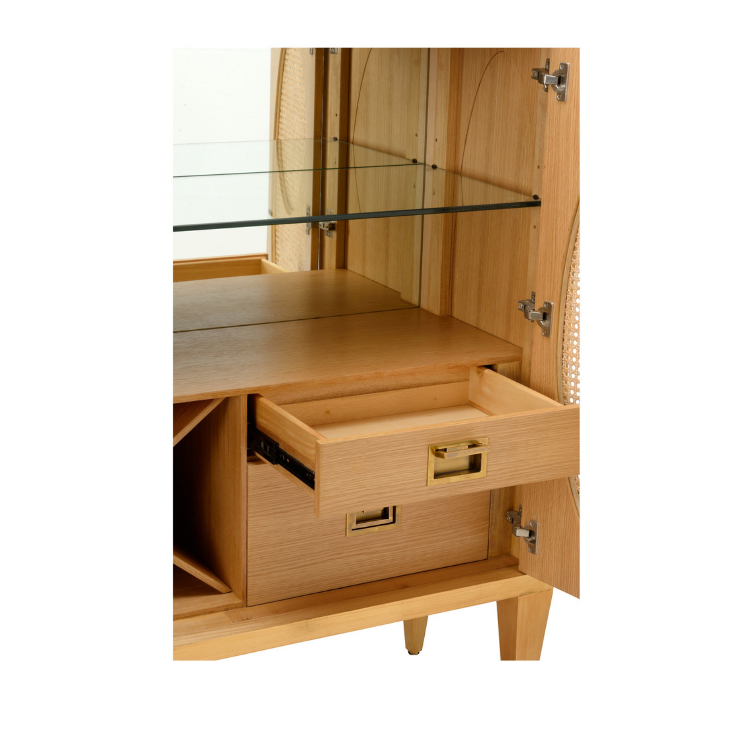 Petite Caned Bar Cabinet