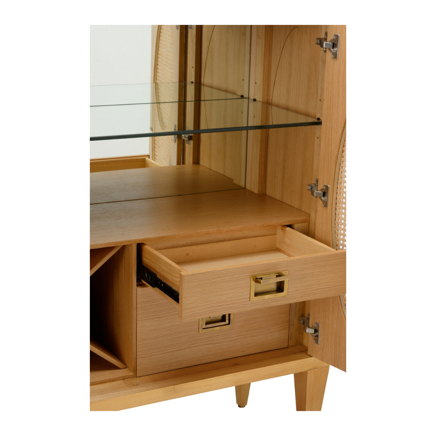 Petite Caned Bar Cabinet