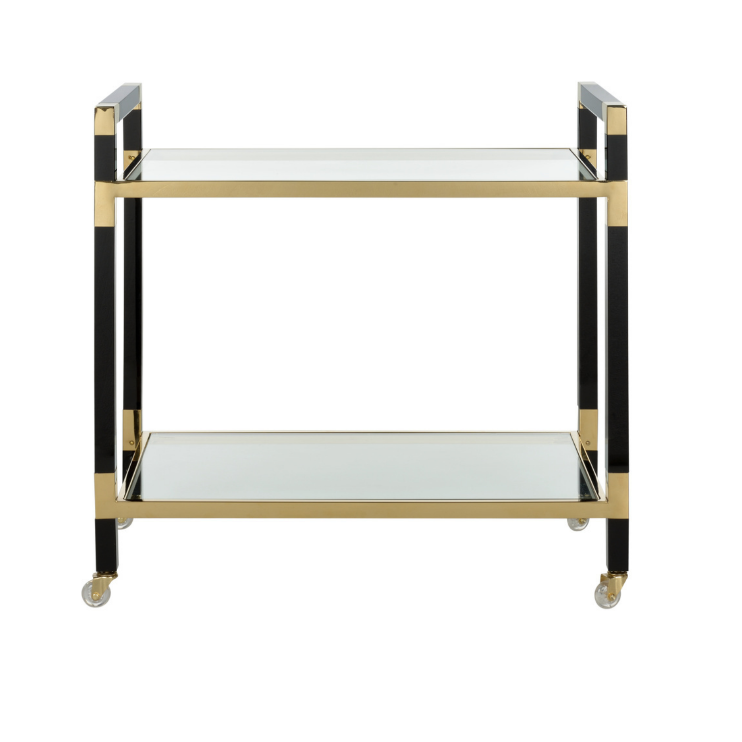 Acrylic Bar Cart - Black/Brass