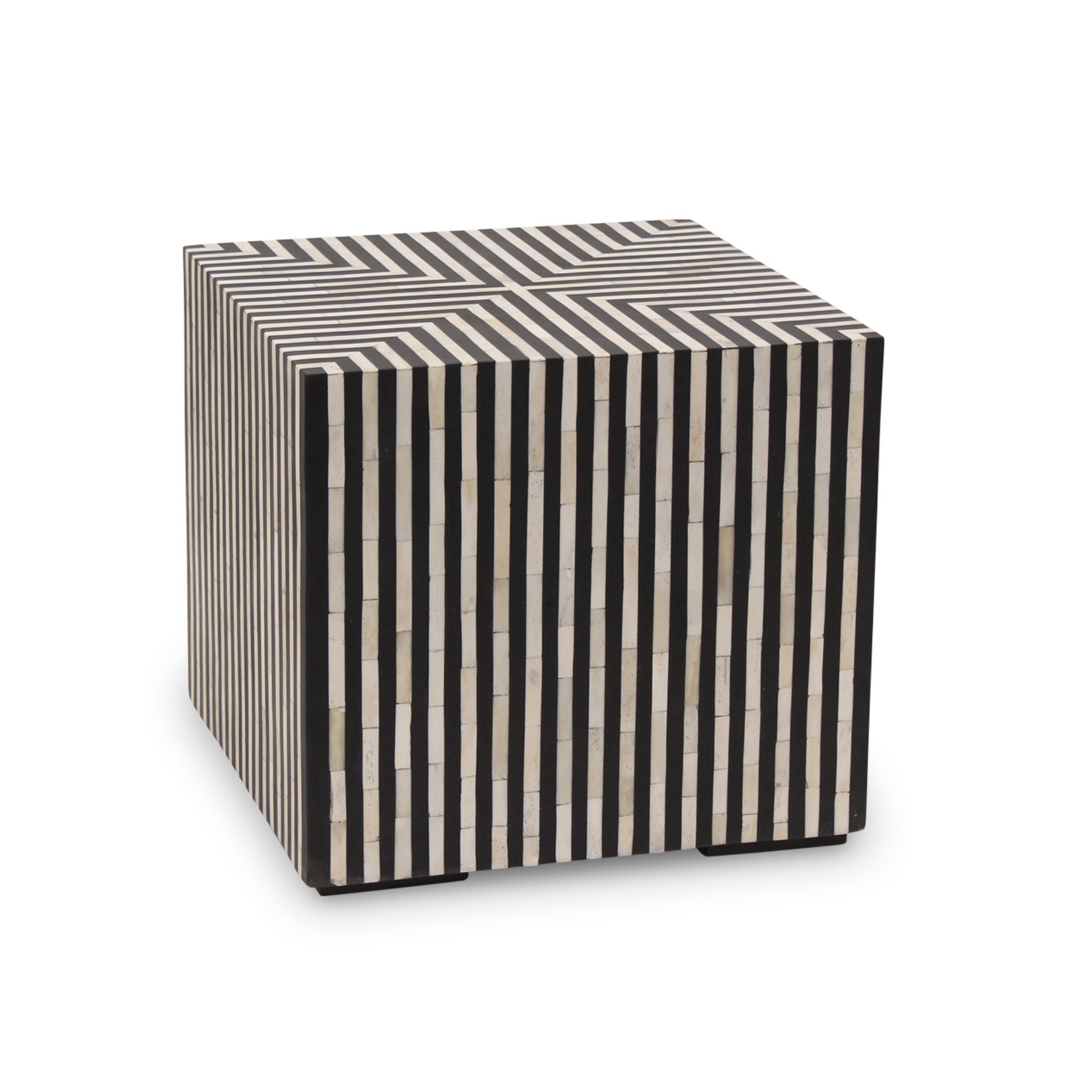 Oswin Side Table Black and White