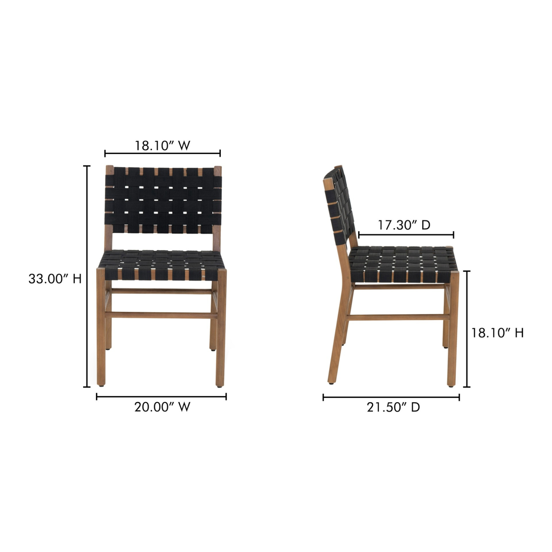 Nova Outdoor Dining Chair Black