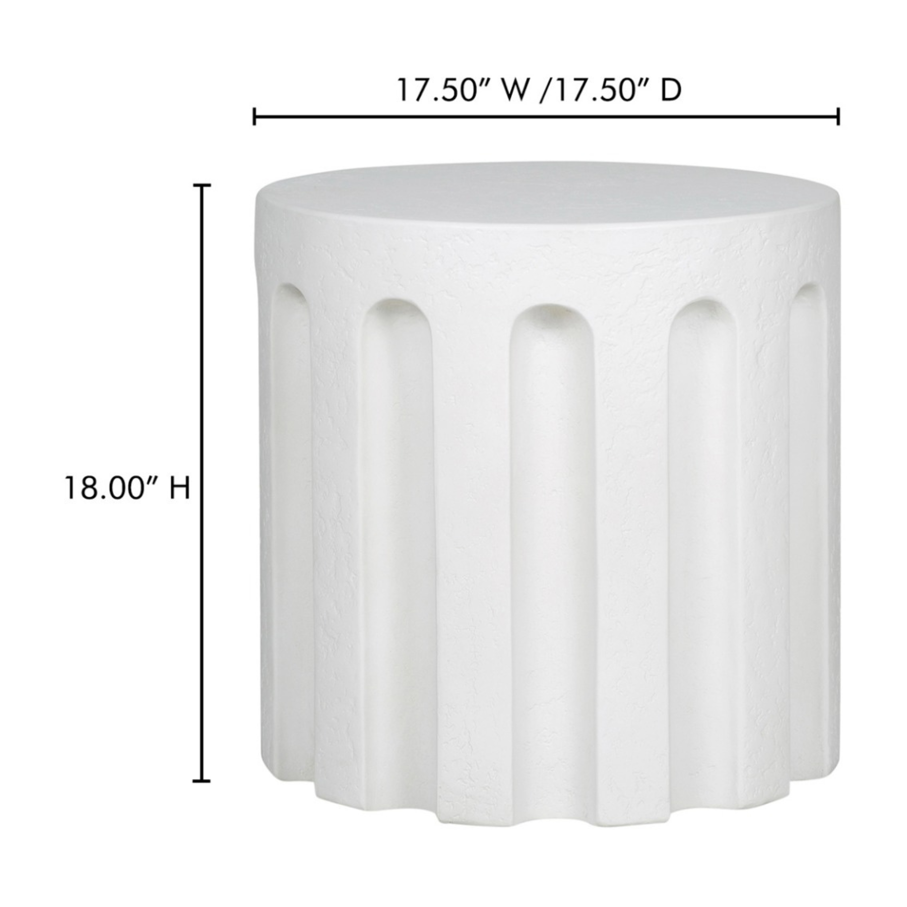 Nyx Outdoor Accent Table White