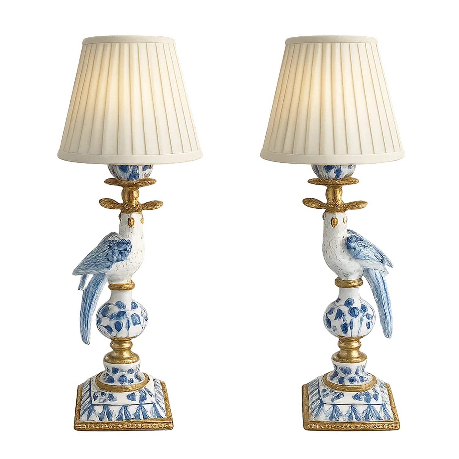 Large Blue & White Bird Rechargeable Lamp
