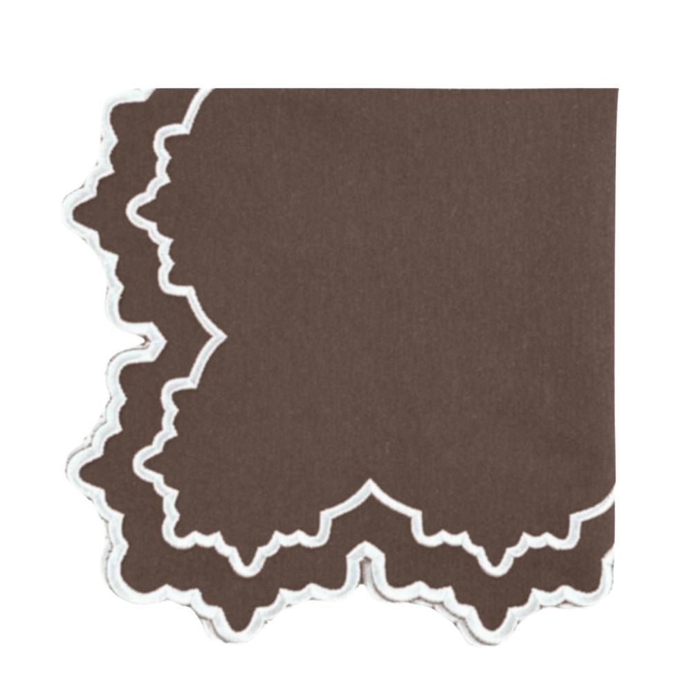 Whitley Napkin - Cocoa and White (Set of 4)