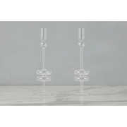 Clear Glass Candlestick Pairs